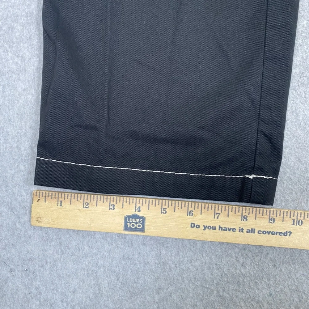 True Religion Cargo Pants Mens 36 Black White Contrast Stitch Horseshoe Logo